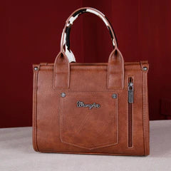 WG102-8120S Wrangler Cow Print Concealed Carry Tote/Crossbody