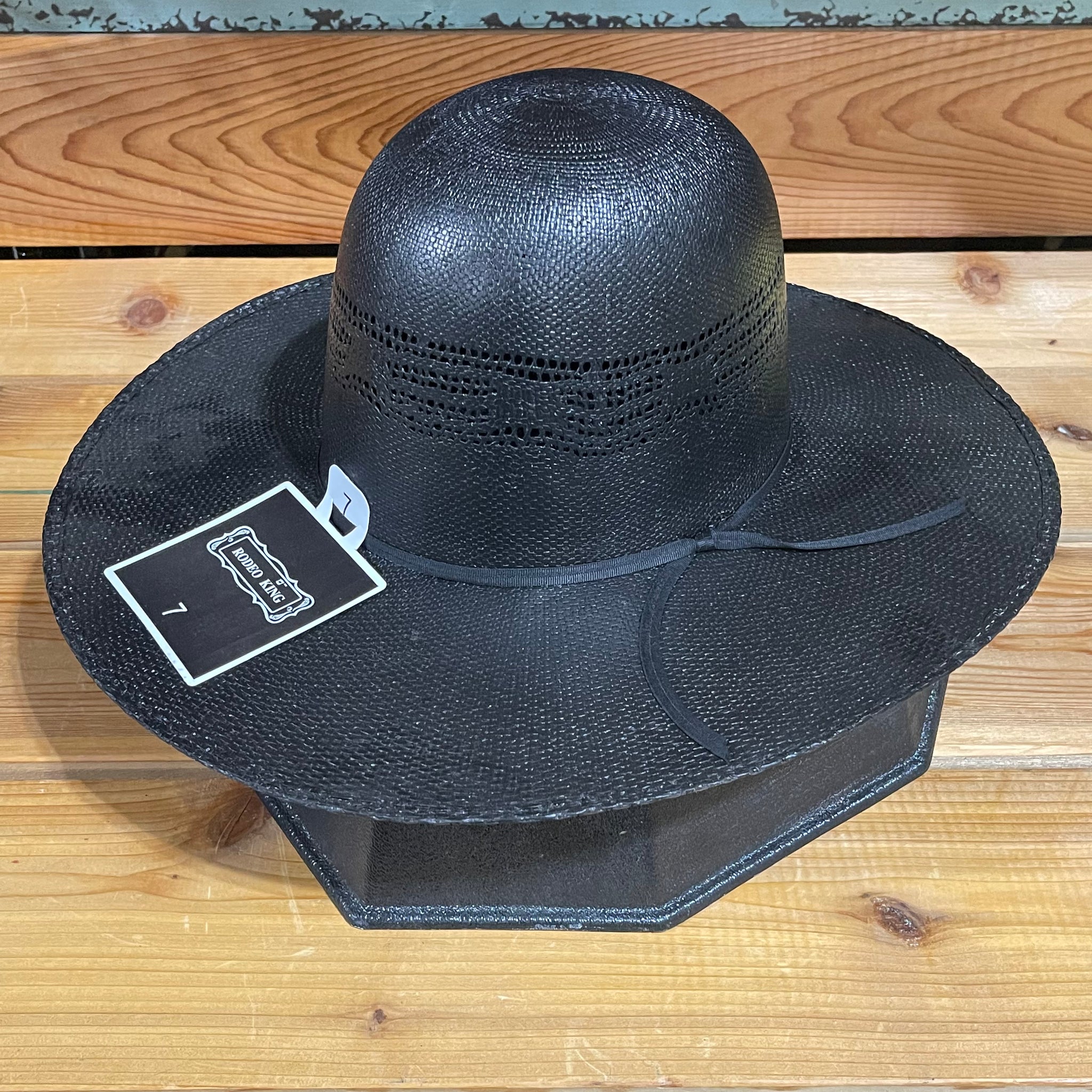 Rodeo King Black Bangora Straw Hat