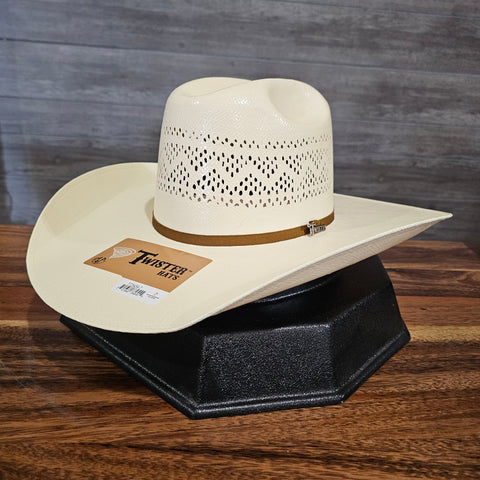 Twister 10x Ivory Shantung Straw Hat
