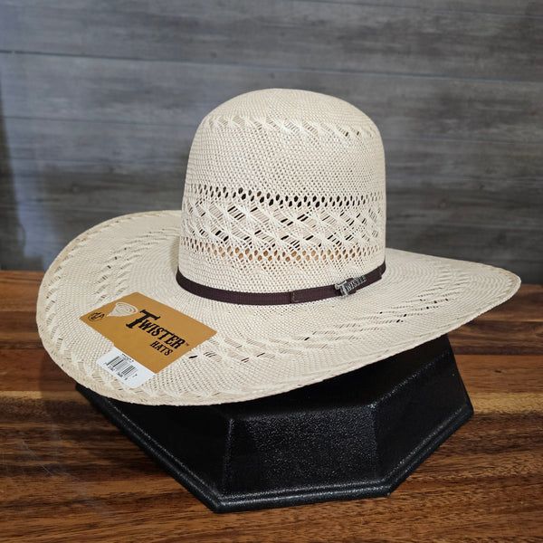 Twister 30x Ivory/Tan Shantung Straw Hat