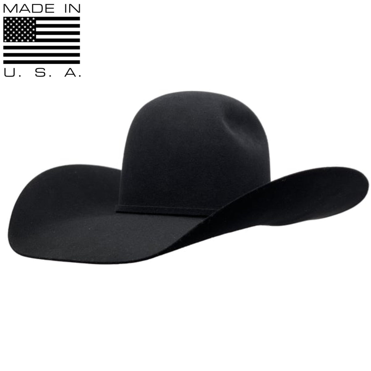 Rodeo King Black Felt Cowboy Hat (5 Brim)