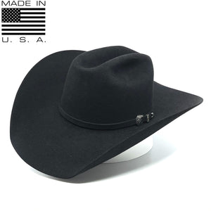 Twister 6X Beaver Blend Black Fur Felt Cowboy Hat (4 1/4” Brim)