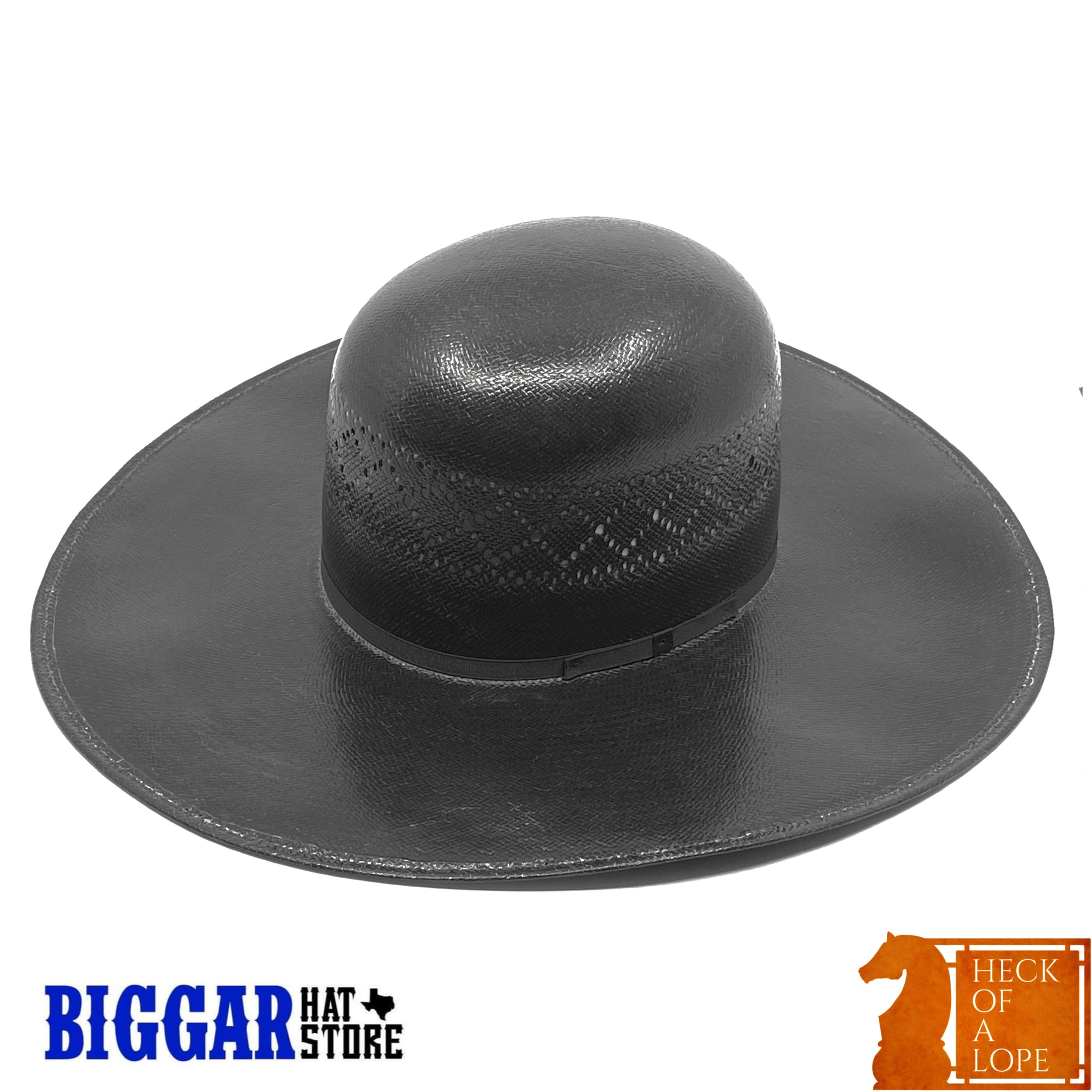 Biggar Hats "Garland Black" Straw Hat (5 Inch Brim)