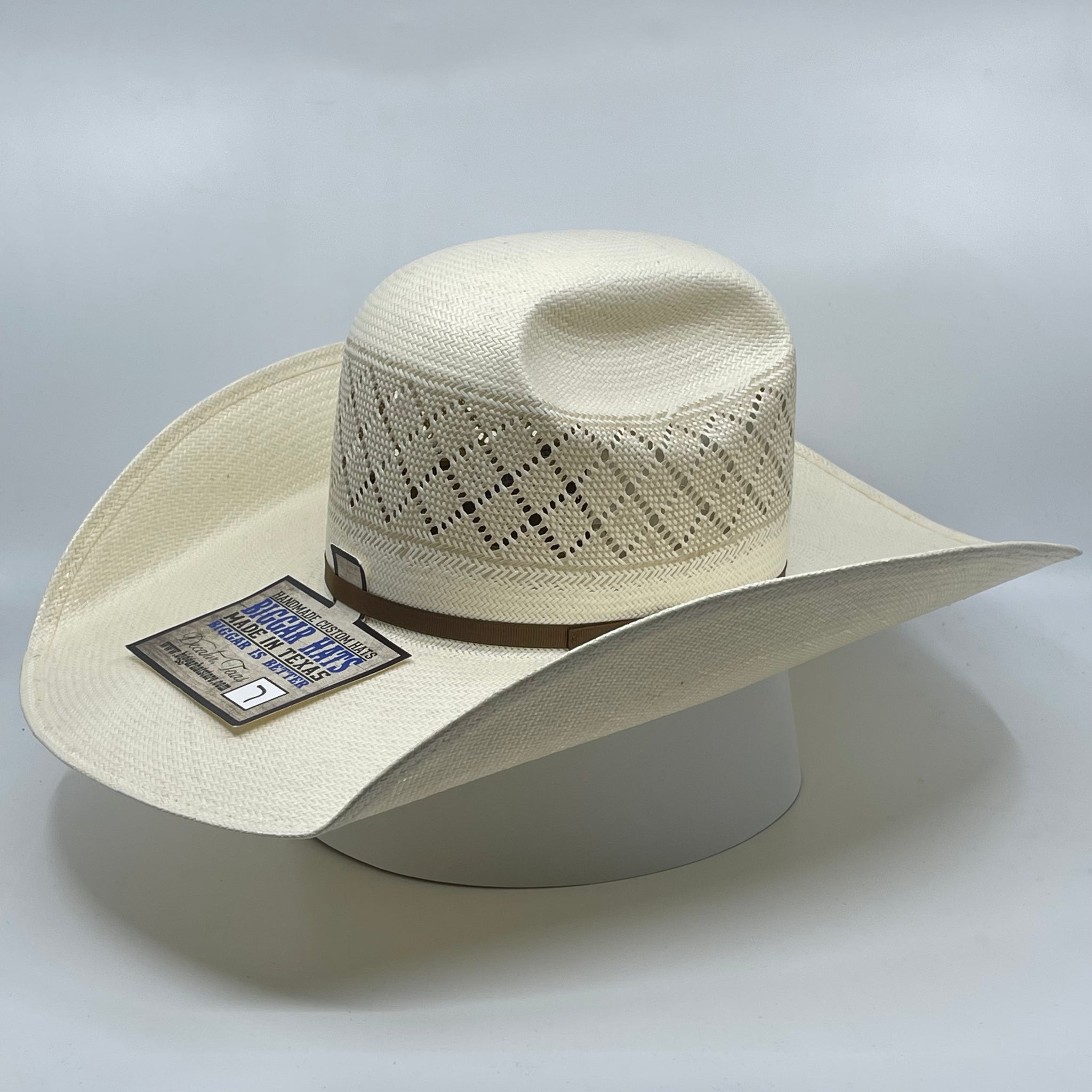 5 inch brim straw top cowboy hat