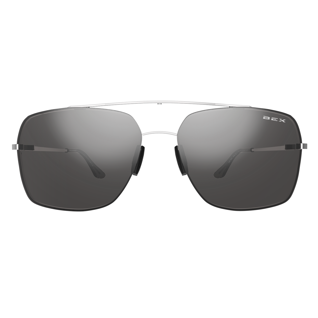 BEX Pilot Polarized Sunglasses (Silver/Gray)
