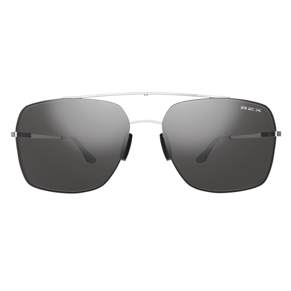 BEX Pilot Polarized Sunglasses (Silver/Gray)