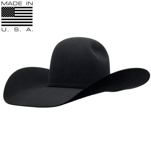 Rodeo King "Black" Felt Cowboy Hat (5" Brim)